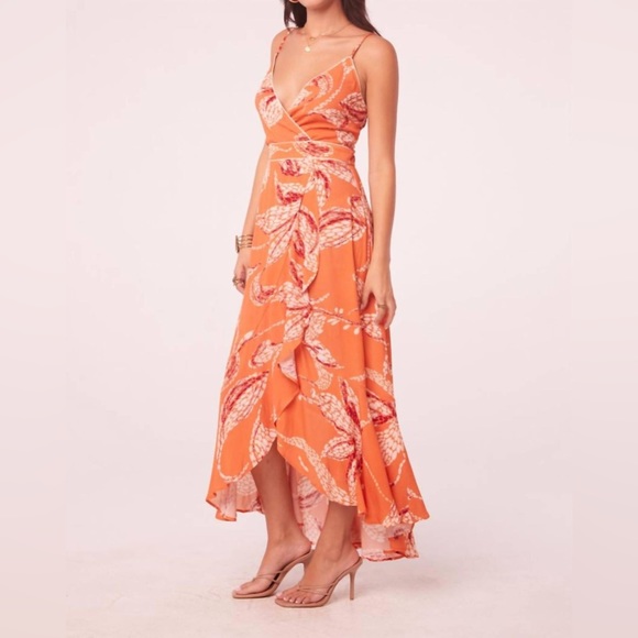 GORGEOUS NWT Band of the Free Floral Wrap Dress Sz S Small - Picture 2 of 14